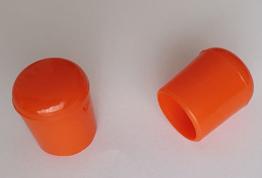 Tapón de seguridad para tubo redondo de 14 mm. color naranja - Part. 668