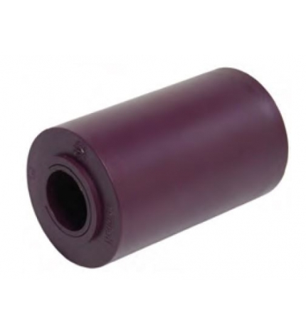 Rulina doble de retorno completamente cerrada en material PE, color negro, para eje de 20 mm., Longitud: 82 mm., D=50 mm. - Part. 782